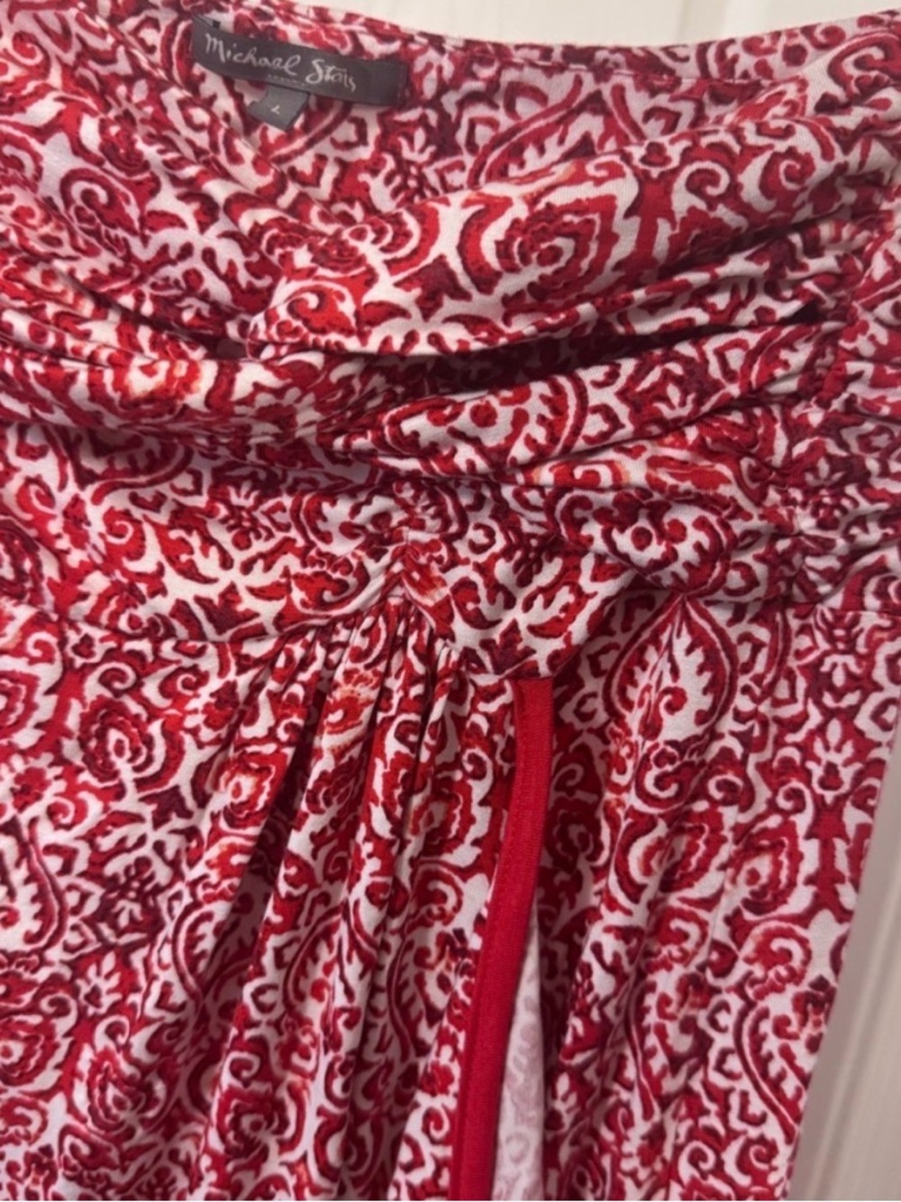 Michael Stars Red and White Printed Maxi Skirt - Picture 8 of 8